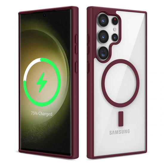 Galaxy Uyumlu S22 Ultra Kılıf M-safe Wireless Şarj Özellikli Silikon Tuhatu Ege Kapak