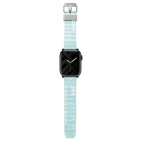 Apple Watch 44mm SkinArma Shokku Silikon Kordon-Mavi açık