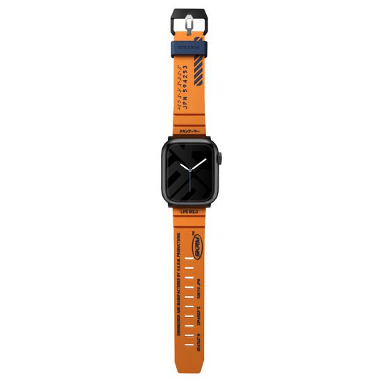 Apple Watch 44mm SkinArma Shokku Silikon Kordon-Turuncu