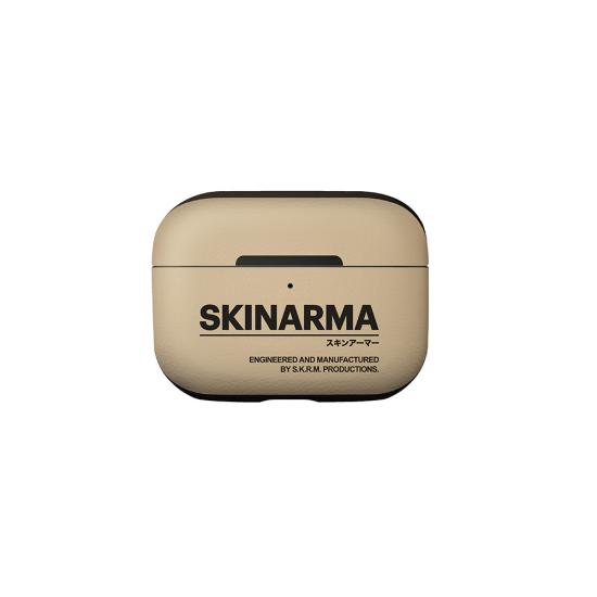 Apple Airpods Pro 2 Kılıf SkinArma PU Deri Tasarım Spunk Kılıf-Krem