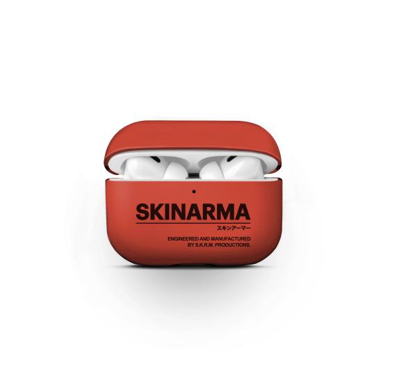 Airpods Pro 2 Kılıf SkinArma PU Deri Tasarım Spunk Kılıf-Turuncu