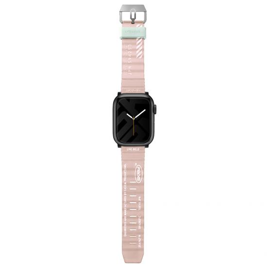 Apple Watch Ultra 49mm SkinArma Shokku Silikon Kordon-Pembe açık