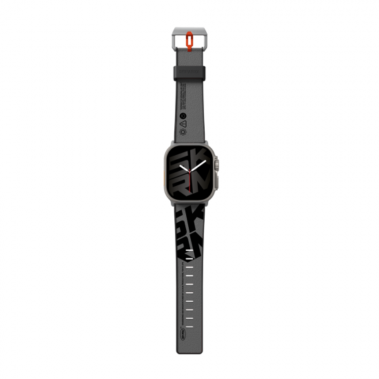 Apple Watch 42mm SkinArma Spunk Serisi PU Deri Kordon-Gri