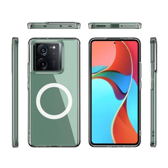 Xiaomi Uyumlu Mi 13T Kılıf Sert PC Arka Yüzey Wireless Şarj Özellikli Tuhatu Champ M-safe Kapak