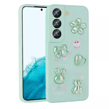 Galaxy Uyumlu S21 FE Kılıf Kabartma Figürlü Parlak Tuhatu Toys Silikon Kapak