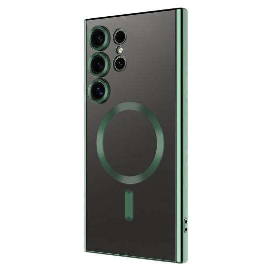 Galaxy Uyumlu S24 Ultra Kılıf Kamera Korumalı M-safe Wireless Şarj Özellikli Tuhatu Magre Kapak