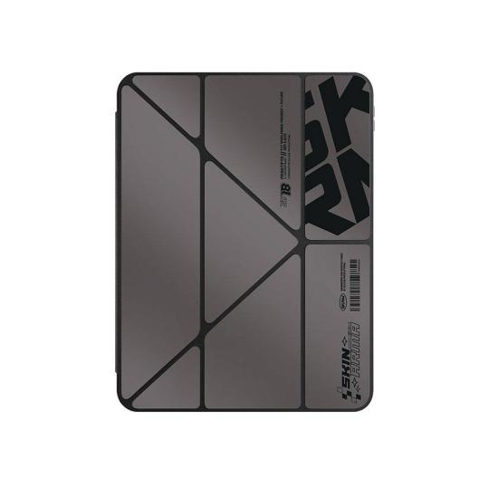 iPad Uyumlu Air 11 2024 Kılıf SkinArma Holografik Tasarımlı Arkası Şeffaf Çıkarılabilir Magnetik Kira Kobai Kılıf-Füme