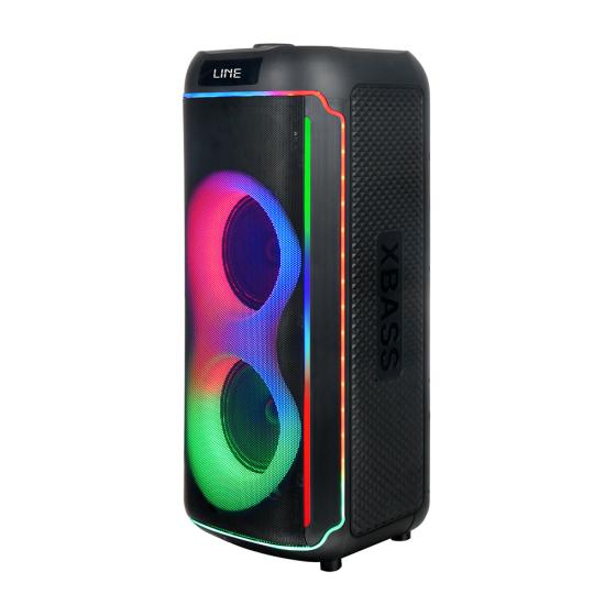 Tuhatu GD-2606 Dijital LED Göstergeli FM Radyolu Mikrofonlu RGB TWS Çift 6.5 inç Stereo Bass Kablosuz Karaoke Hoparlör
