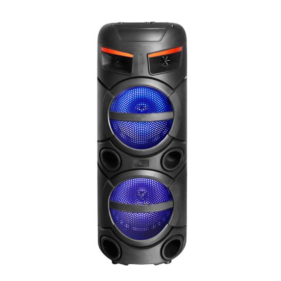 Tuhatu GD-2809 Dijital LED Göstergeli FM Radyolu Mikrofonlu RGB TWS Çift 8 inç Stereo Bass Kablosuz Karaoke Hoparlör