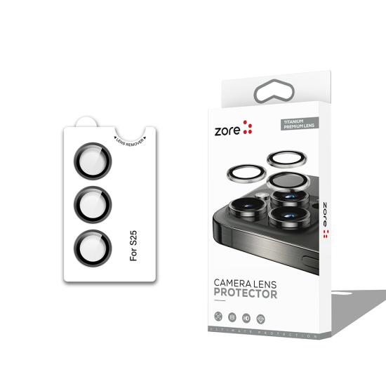 Galaxy Uyumlu S25 Tuhatu CL-12 Premium Safir Parmak İzi Bırakmayan Anti-Reflective Kamera Lens Koruyucu