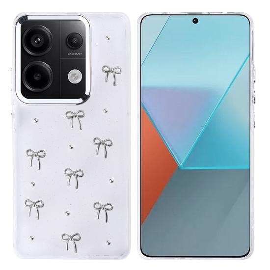 Xiaomi Uyumlu Redmi Note 13 Pro 4G Kılıf Airbag Tasarımlı Simli Şeffaf Tuhatu Kutup Kapak