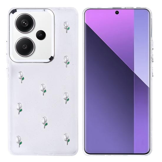 Xiaomi Uyumlu Redmi Note 13 Pro Plus 5G Kılıf Airbag Tasarımlı Simli Şeffaf Tuhatu Kutup Kapak