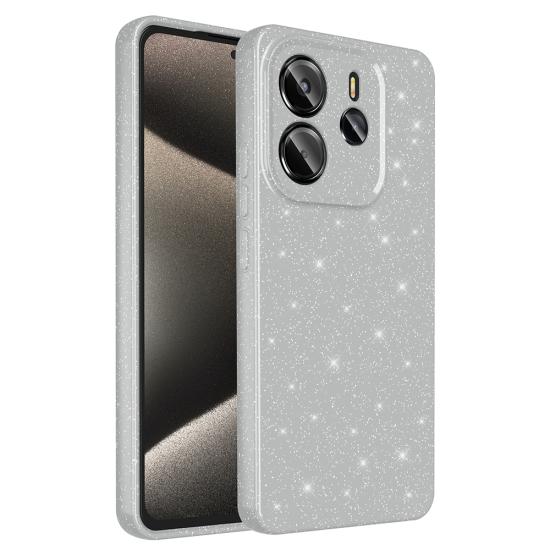 Xiaomi Uyumlu Redmi Note 14 5G Kılıf Kamera Korumalı Simli Lüks Tuhatu Koton Kapak