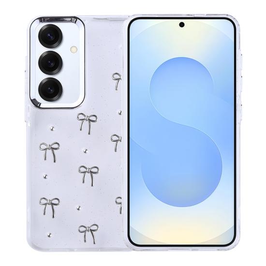 Galaxy Uyumlu S25 Plus Kılıf Airbag Tasarımlı Simli Şeffaf Tuhatu Kutup Kapak