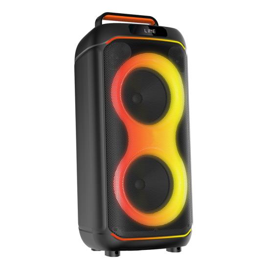 Tuhatu GD-2608 Dijital LED Göstergeli FM Radyolu Mikrofonlu RGB TWS Çift 6.5 inç Stereo Bass Kablosuz Karaoke Hoparlör